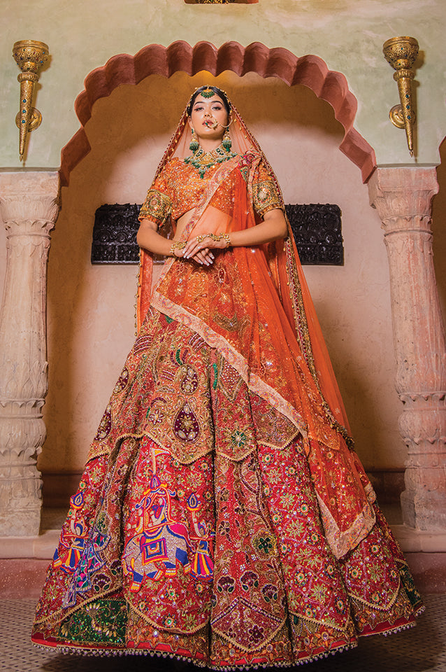 Lehenga choli dulhan set hotsell